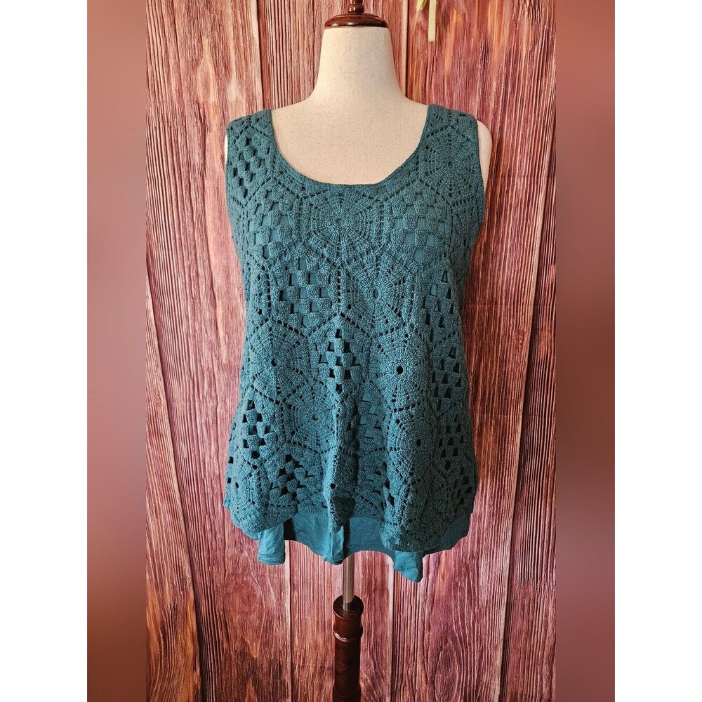 Maurices Crochet Front Lined Tank Plus Size 3X